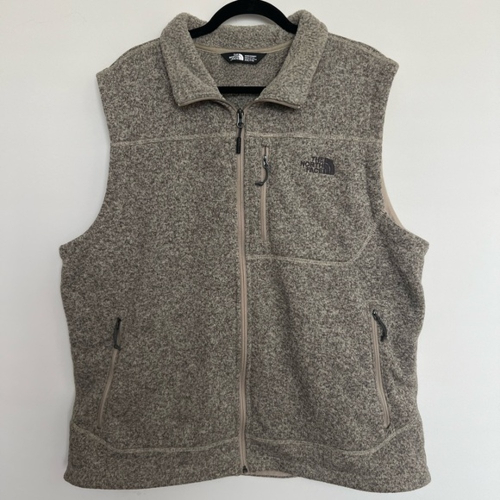 The North Face Tsillan Heather Gray Outdoor Full Zip Knit Vest Size XXL